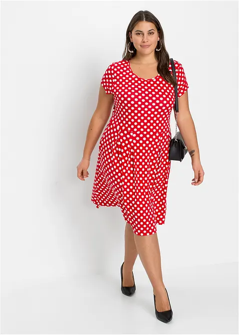 Jerseykl&auml;nning i viskosmix, bonprix