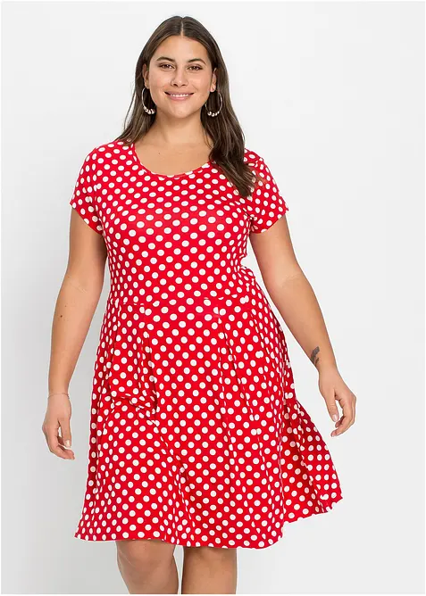 Jerseykl&auml;nning i viskosmix, bonprix