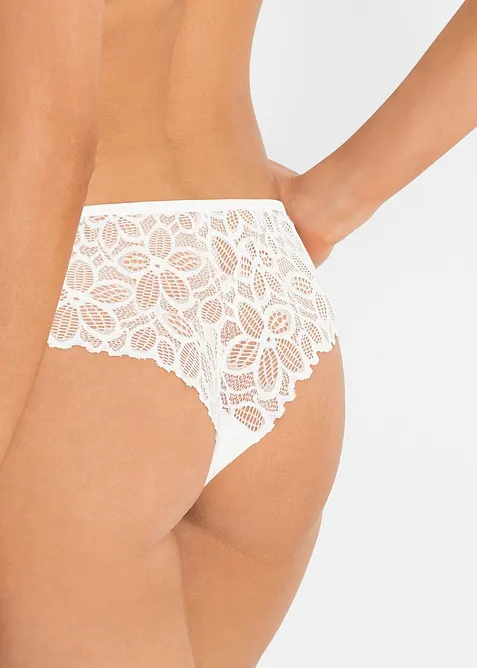 Braziliantrosa av fintr&aring;dig spets, bonprix