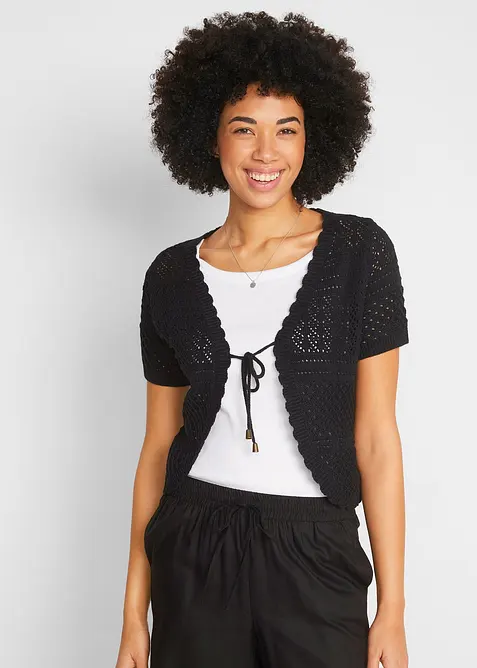 Virkad bolero i kort modell, bonprix