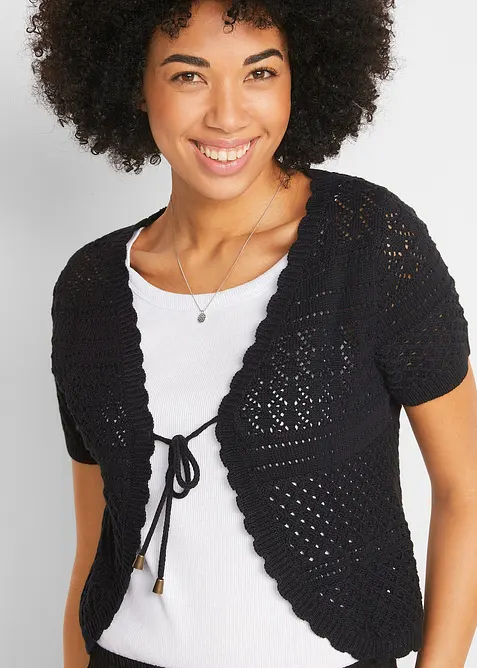 Virkad bolero i kort modell, bonprix