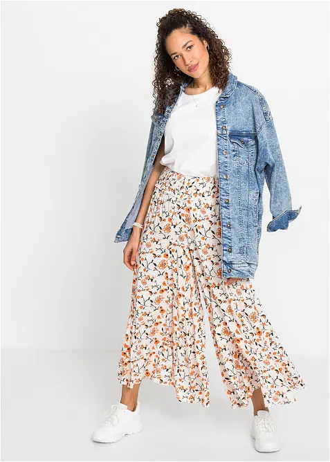 Palazzobyxa i följsam viskos, bonprix