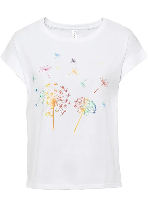 T-shirt med blomtryck, bonprix