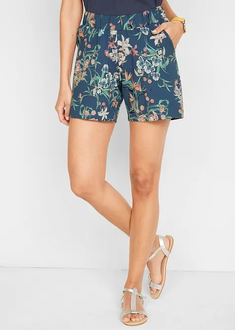 Bomullsshorts i jersey med bred bekv&auml;m midja (2-pack), bonprix