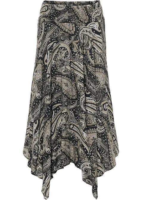 Mellanlång kjol av viskos, bonprix