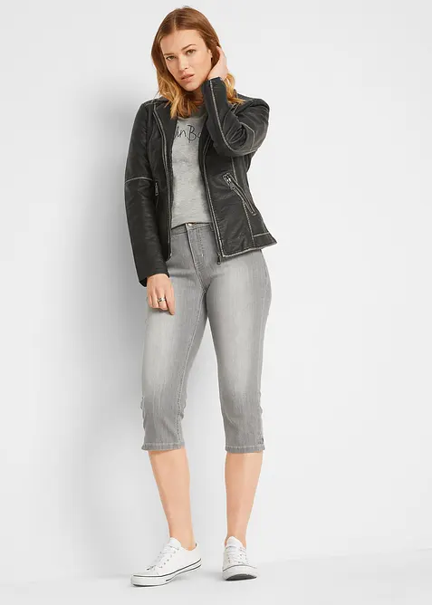 Stretchiga caprijeans (2-pack), bonprix