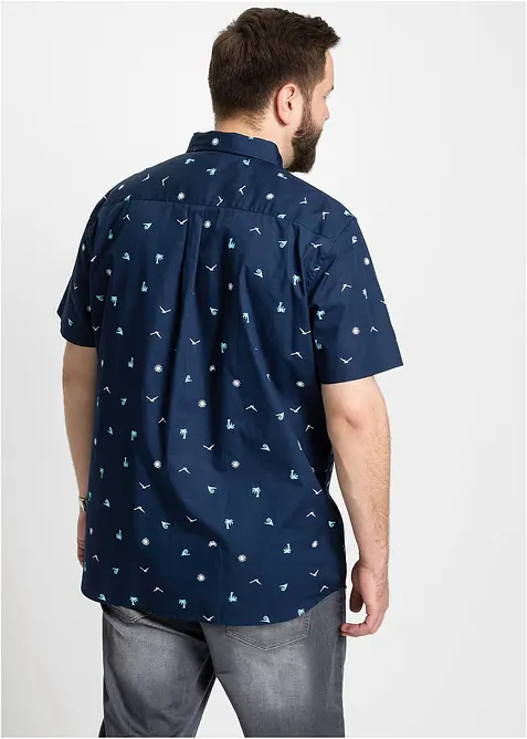 Kortärmad skjorta i ren bomull, bonprix