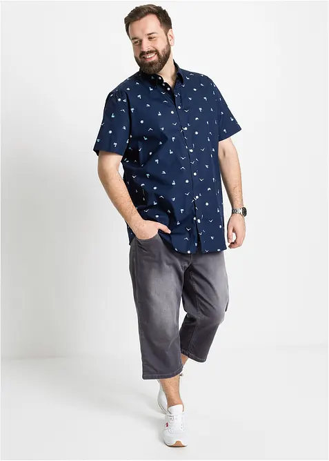 Kortärmad skjorta i ren bomull, bonprix