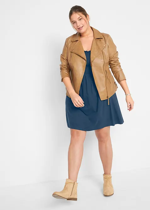 Jerseyklänning av ren bomull, bonprix