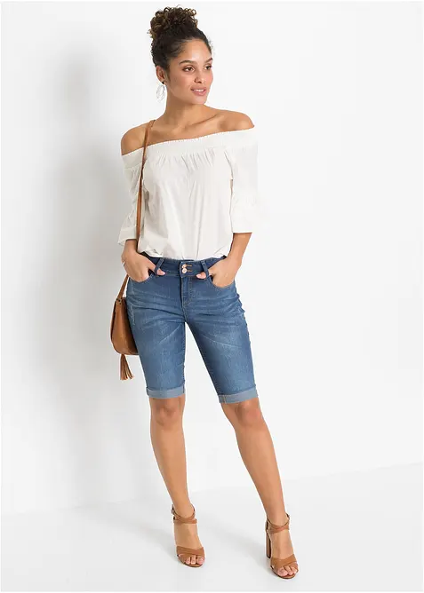 Jeansbermudas Mid Waist, bonprix