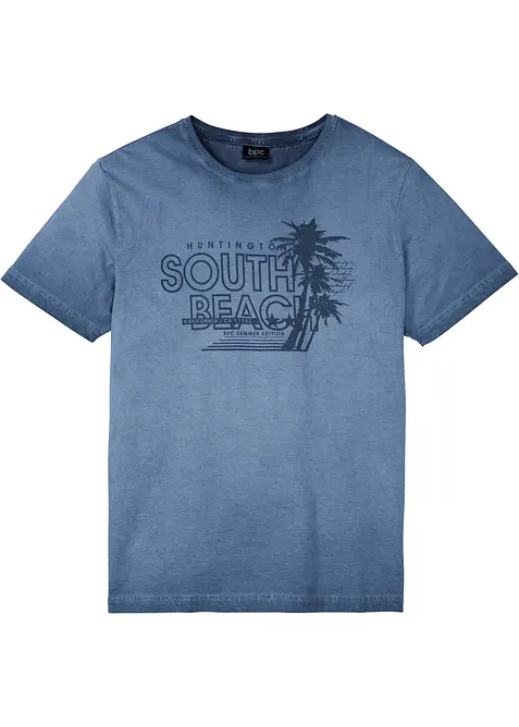 T-shirt med urtvättad look i ekologisk bomull, bonprix