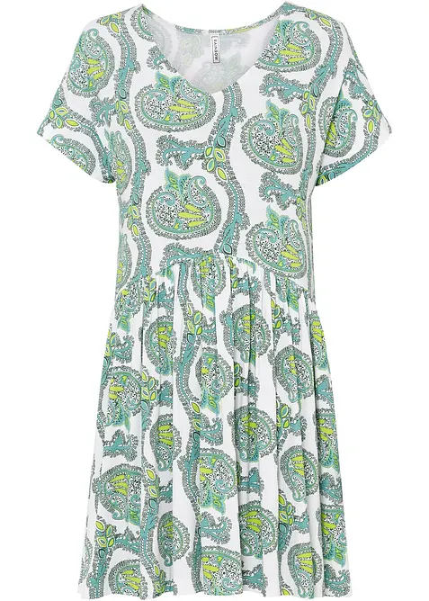 Trikåklänning i mjuk viskosmix, bonprix