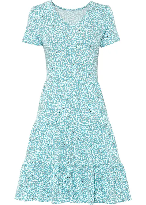 Jerseyklänning i viskosmix, bonprix