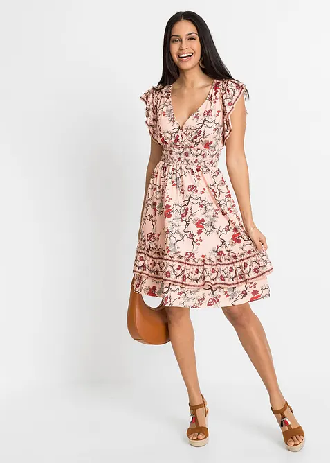 Mönstrad klänning, bonprix