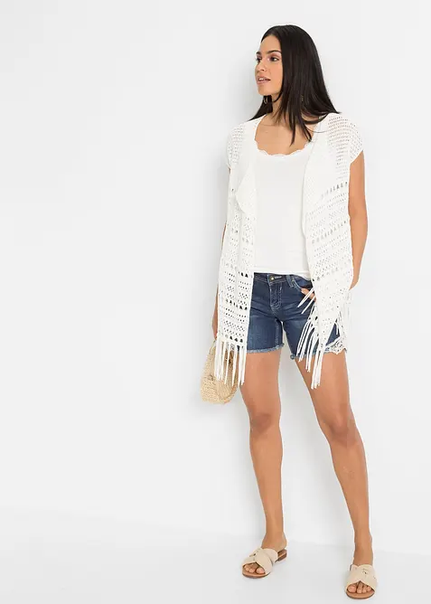 Linne med spets (2-pack), bonprix