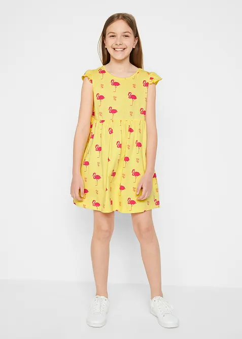 Jerseyklänning av ekologisk bomull (2-pack), bonprix