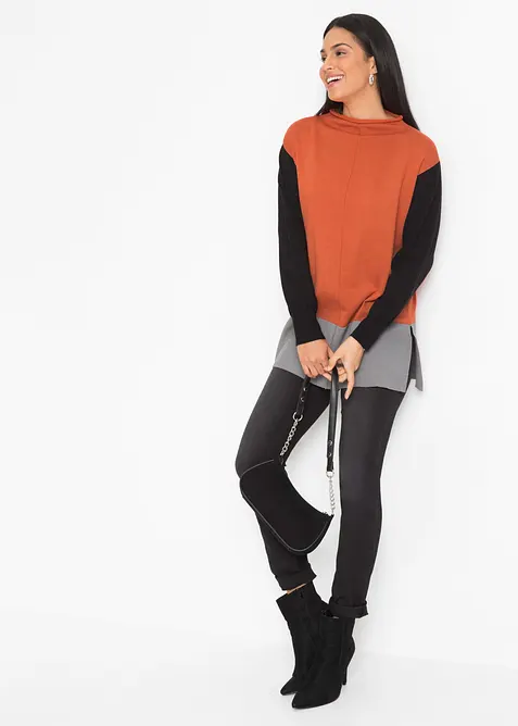 Jeans med bekv&auml;m midja, bonprix