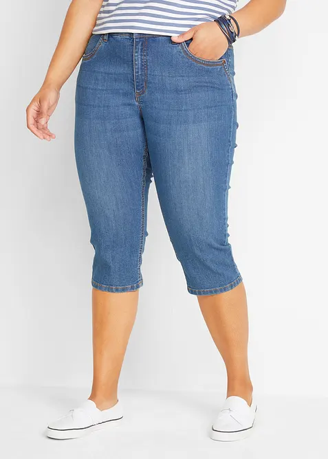 Slim Capri Jeans Mid Waist, bonprix