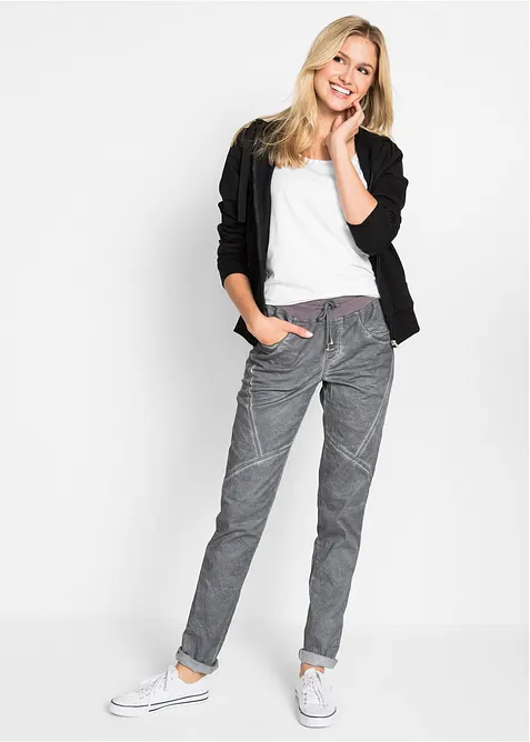 Stretchtopp, kort&auml;rmad, bonprix