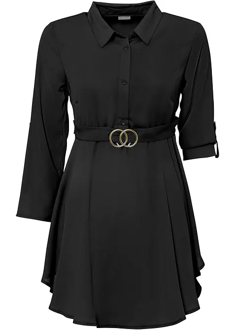 Lång blus med skärp, bonprix