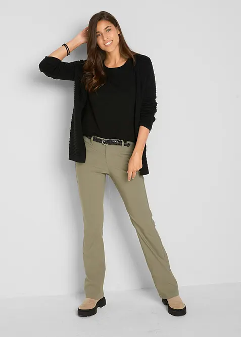 Finstickad bastr&ouml;ja med &aring;tervunnen bomull, bonprix