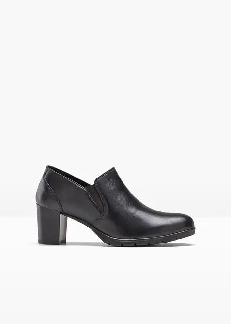 High front-pumps i skinn, bonprix