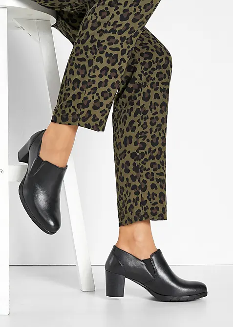 High front-pumps i skinn, bonprix