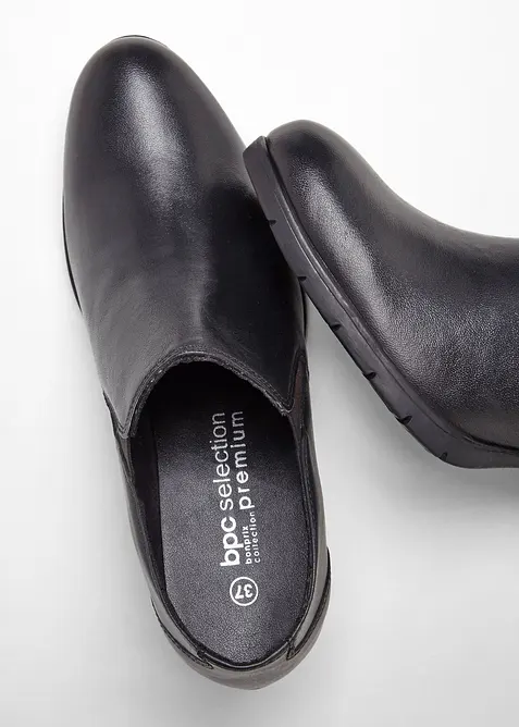 High front-pumps i skinn, bonprix