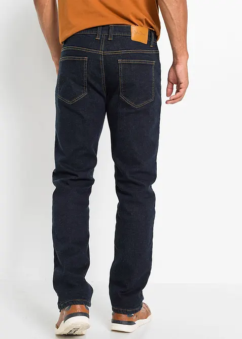 Stretchiga fodrade jeans, Classic Fit med värmande fleecefoder, bonprix