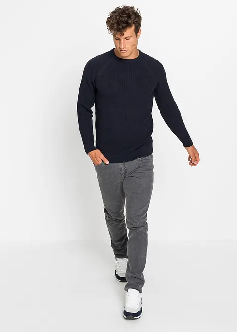 Grovstickad tröja med återvunnen bomull, bonprix