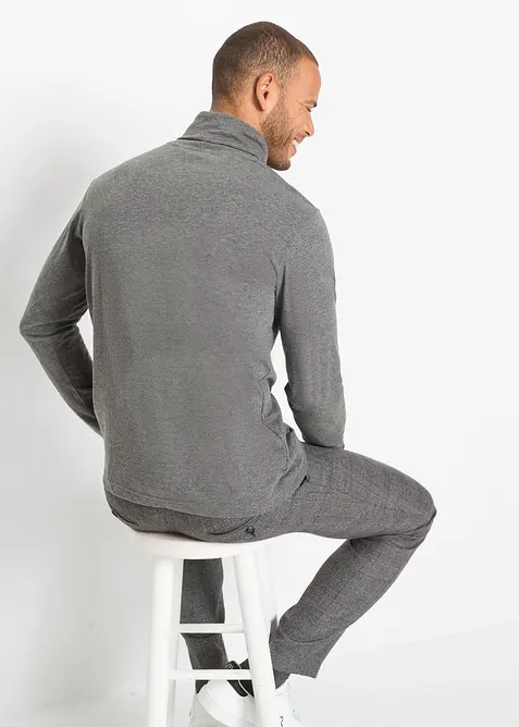 Långärmad T-shirt med polokrage (2-pack), bonprix