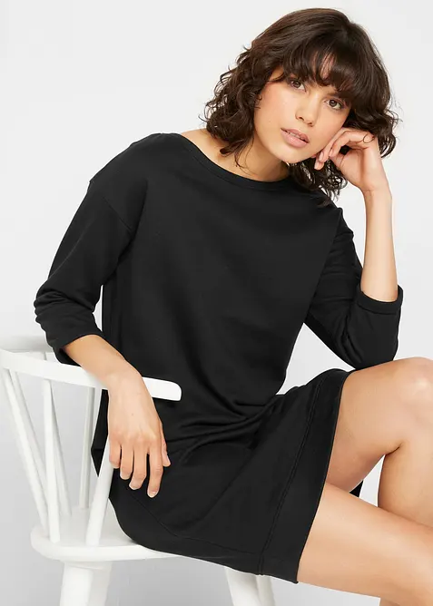 Trik&aring;kl&auml;nning med 3/4-&auml;rm och mjukt ruggad insida, bonprix