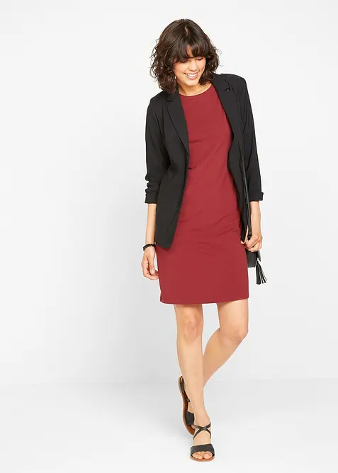 Jerseyklänning av bomull med stretch (2-pack), bonprix