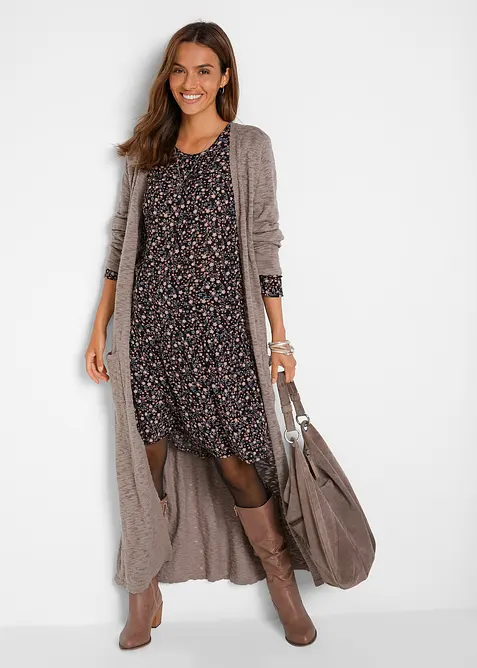 Klänning av viskosmaterial med mjukt fall, bonprix