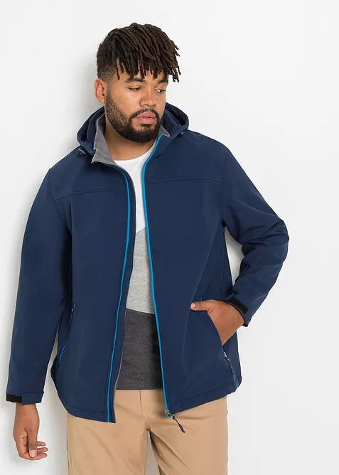 Softshelljacka med huva, bonprix