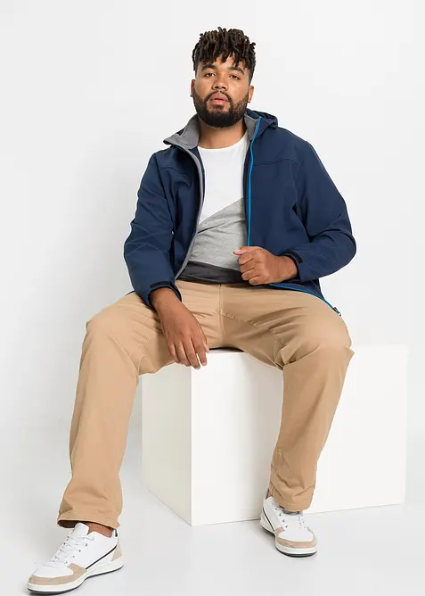 Softshelljacka med huva, bonprix