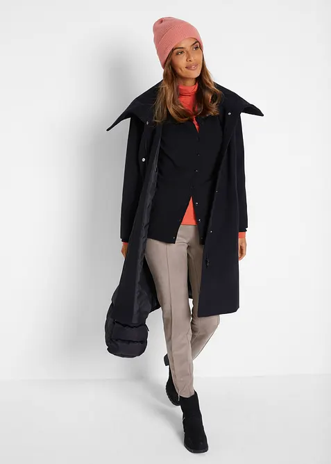 Finstickad cardigan  i basmodell med &aring;tervunnen bomull, bonprix