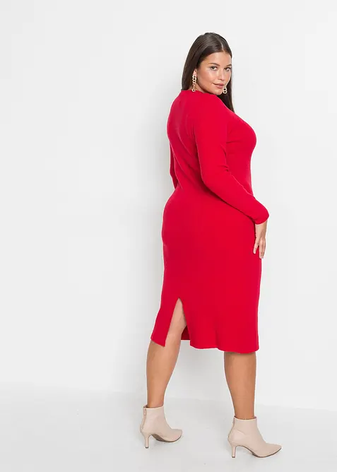 Stickad klänning, bonprix