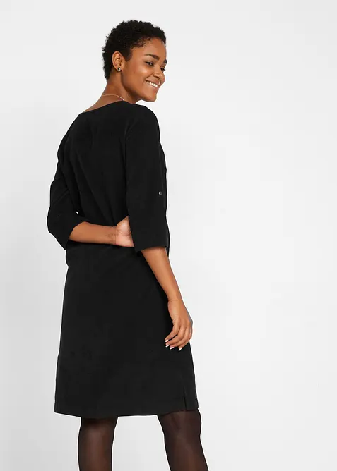 Blusklänning i ren bomullsmanchester, bonprix