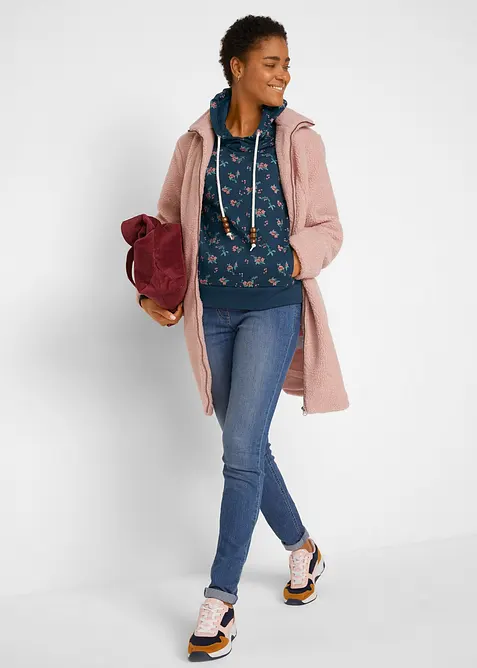 Luvtröja med dragband, av ren bomull, bonprix