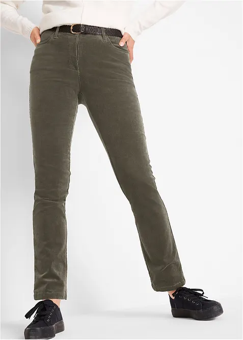 Manchesterbyxa i bomullsstretch, bonprix