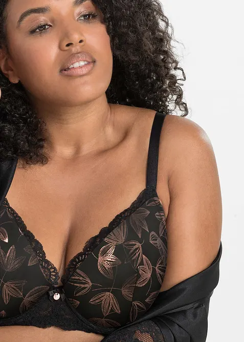 Formpressad BH med bygel med skimrande effekt, bonprix