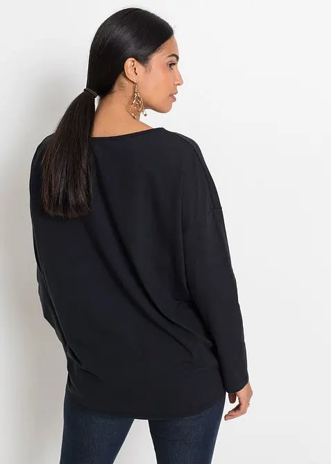 Off shoulder-topp med julmotiv, bonprix