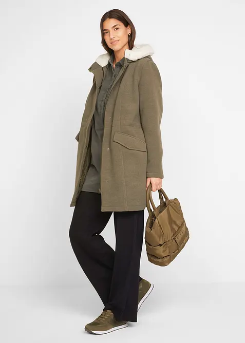 Vid Punto di Roma-byxa i viskosmix med resårlinning, bonprix