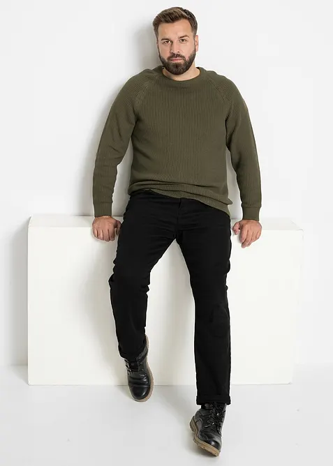 Grovstickad tröja med återvunnen bomull, bonprix