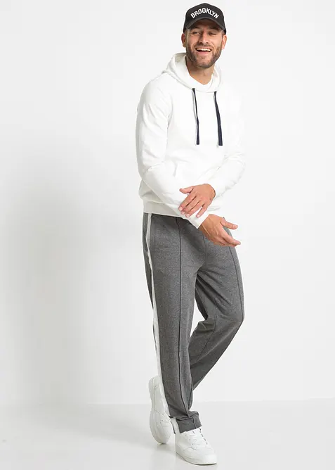 Sweatshirt med huva i ren bomull, bonprix