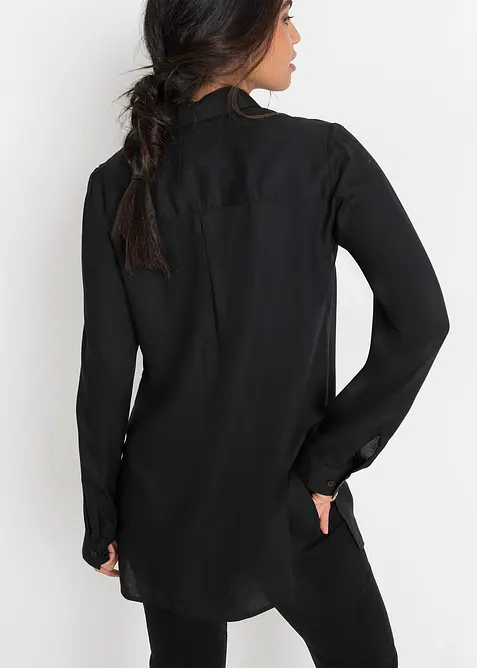 Skjortblus i mjuk viskos, bonprix