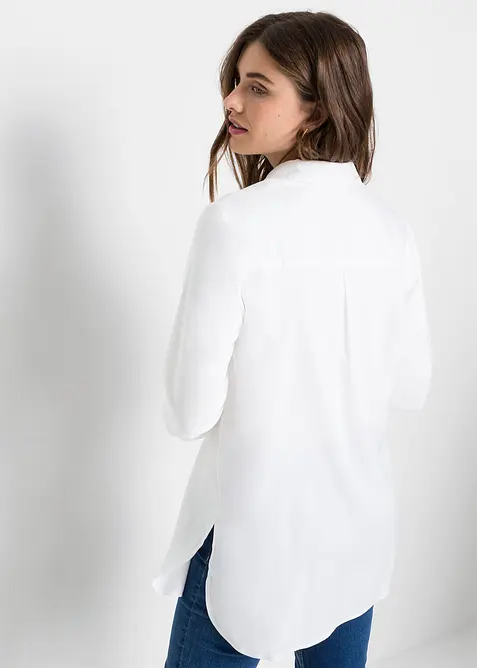 Skjortblus i mjuk viskos, bonprix
