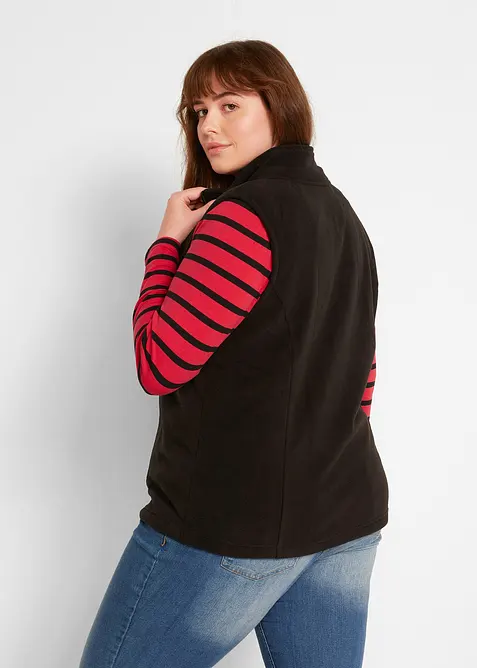 Fleeceväst med fickor, bonprix