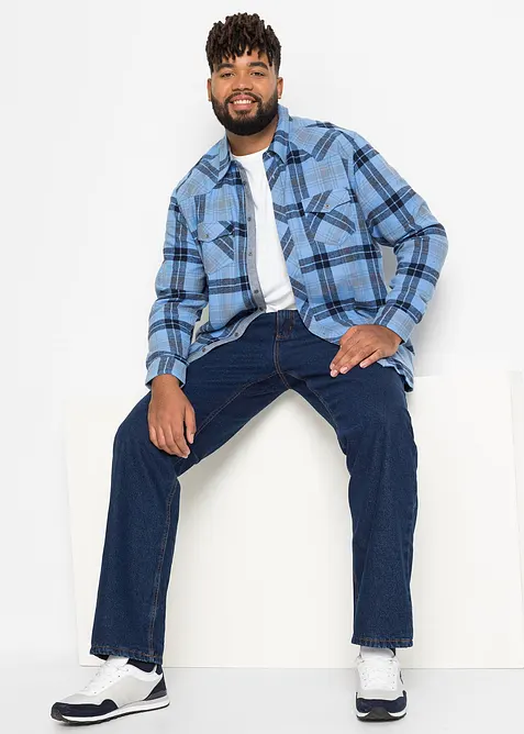 Classic Fit Jeans med mjukt flanellfoder, Straight, bonprix